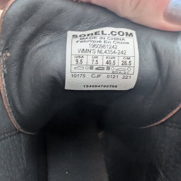 Sorel Brex Heel Lace Bootie 39.5 9.5 W - Picture 4 of 5